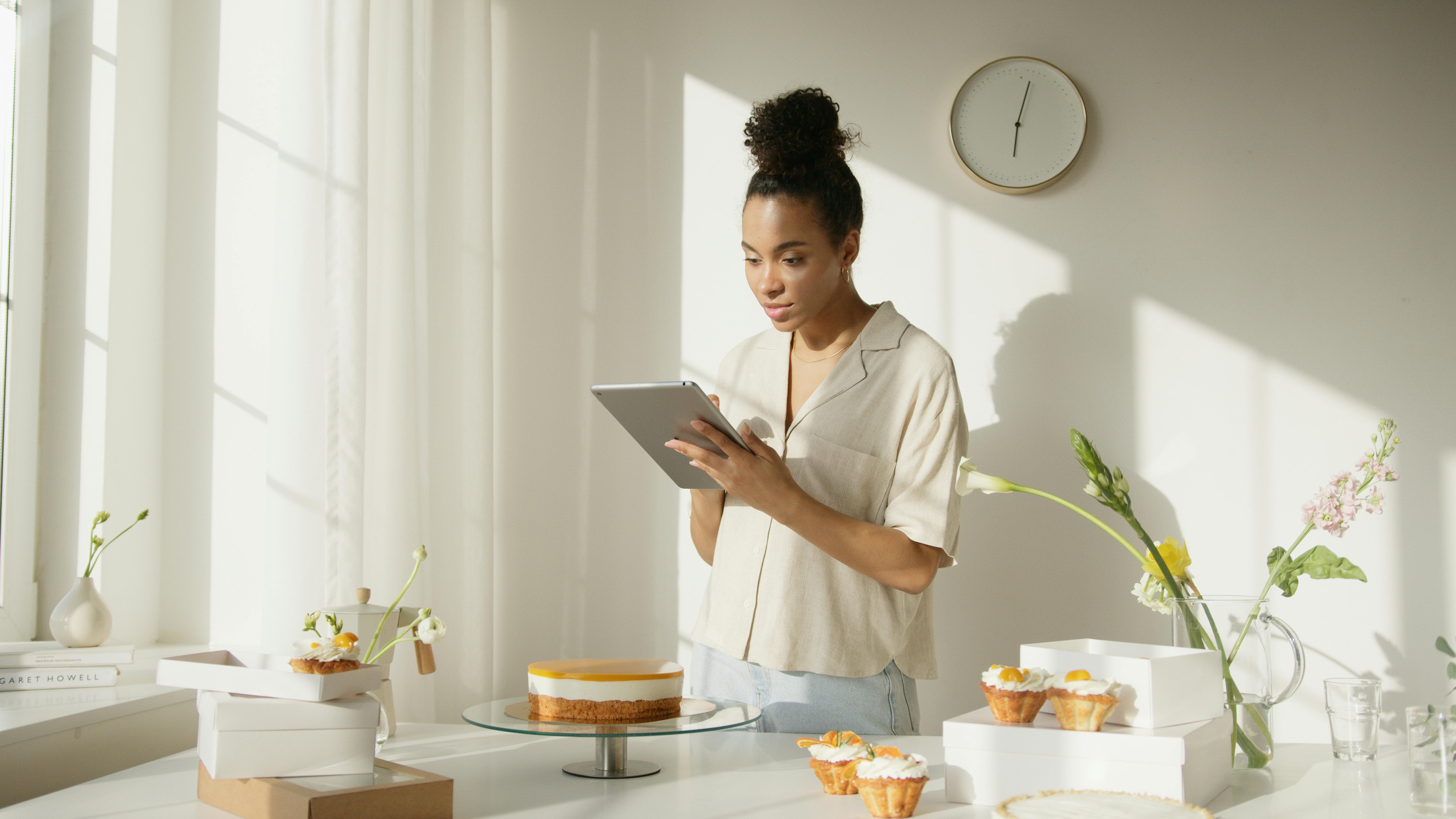 Woman Using Tablet