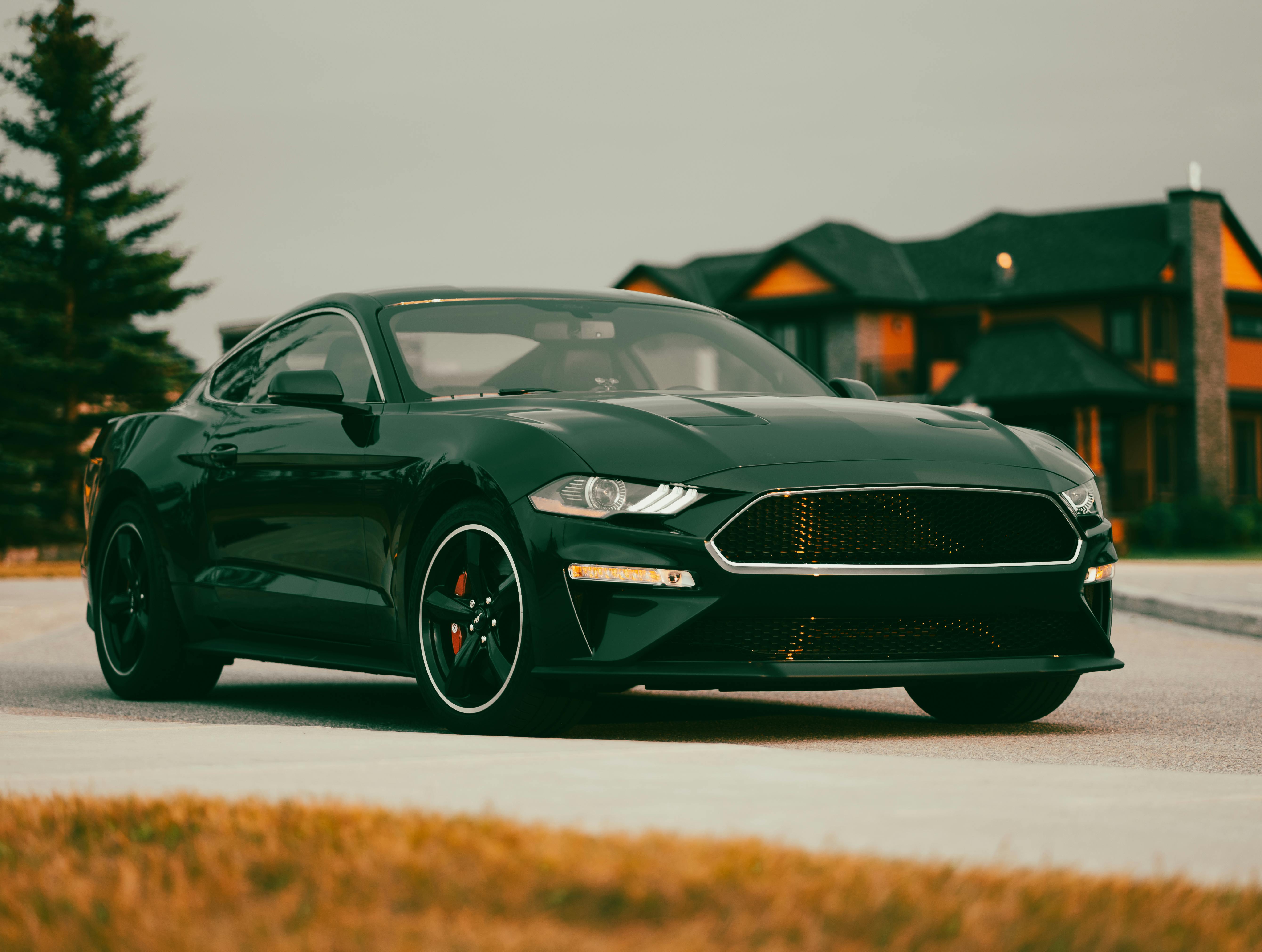 Ford Mustang in neighborhood