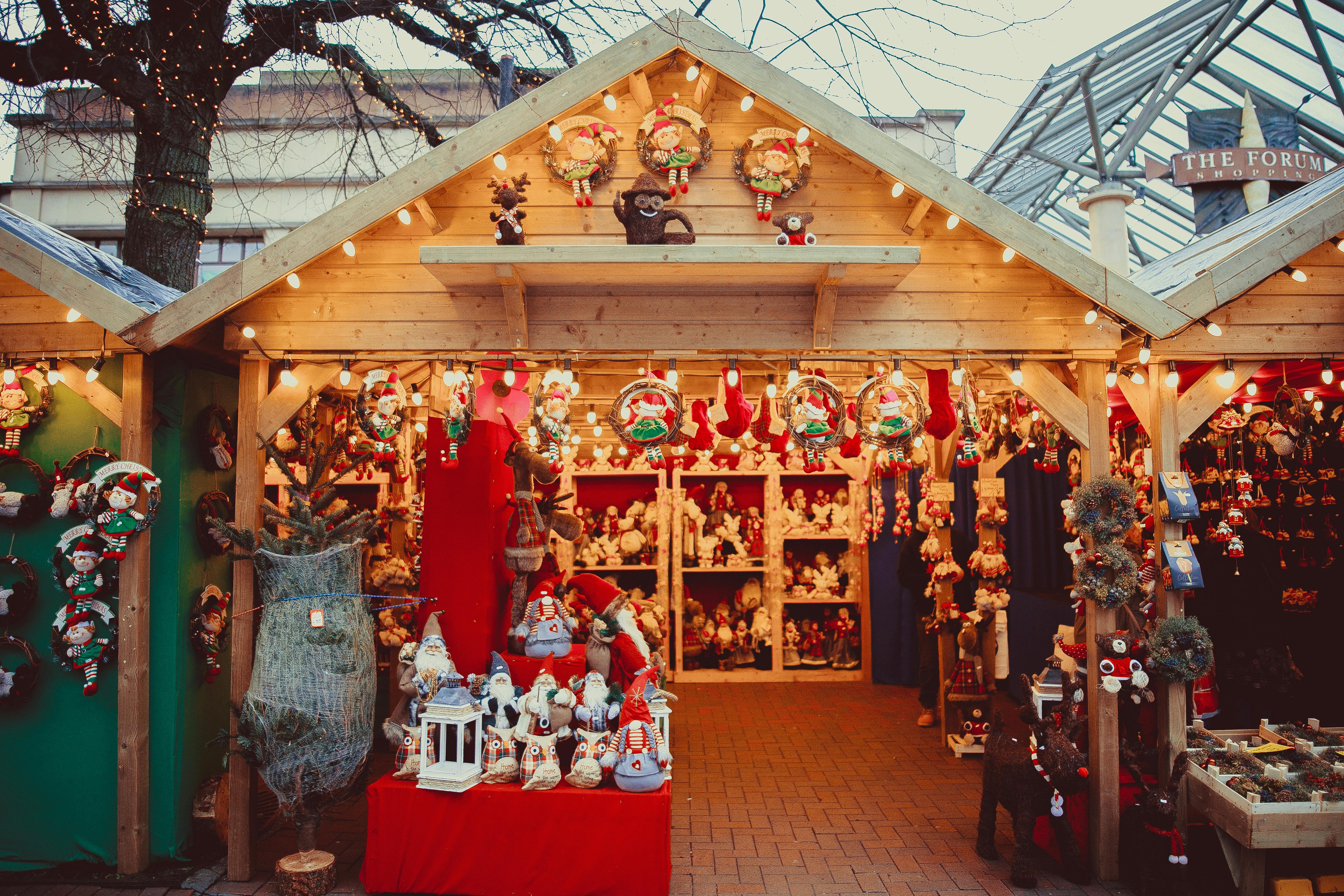 Charming Christmas market stall