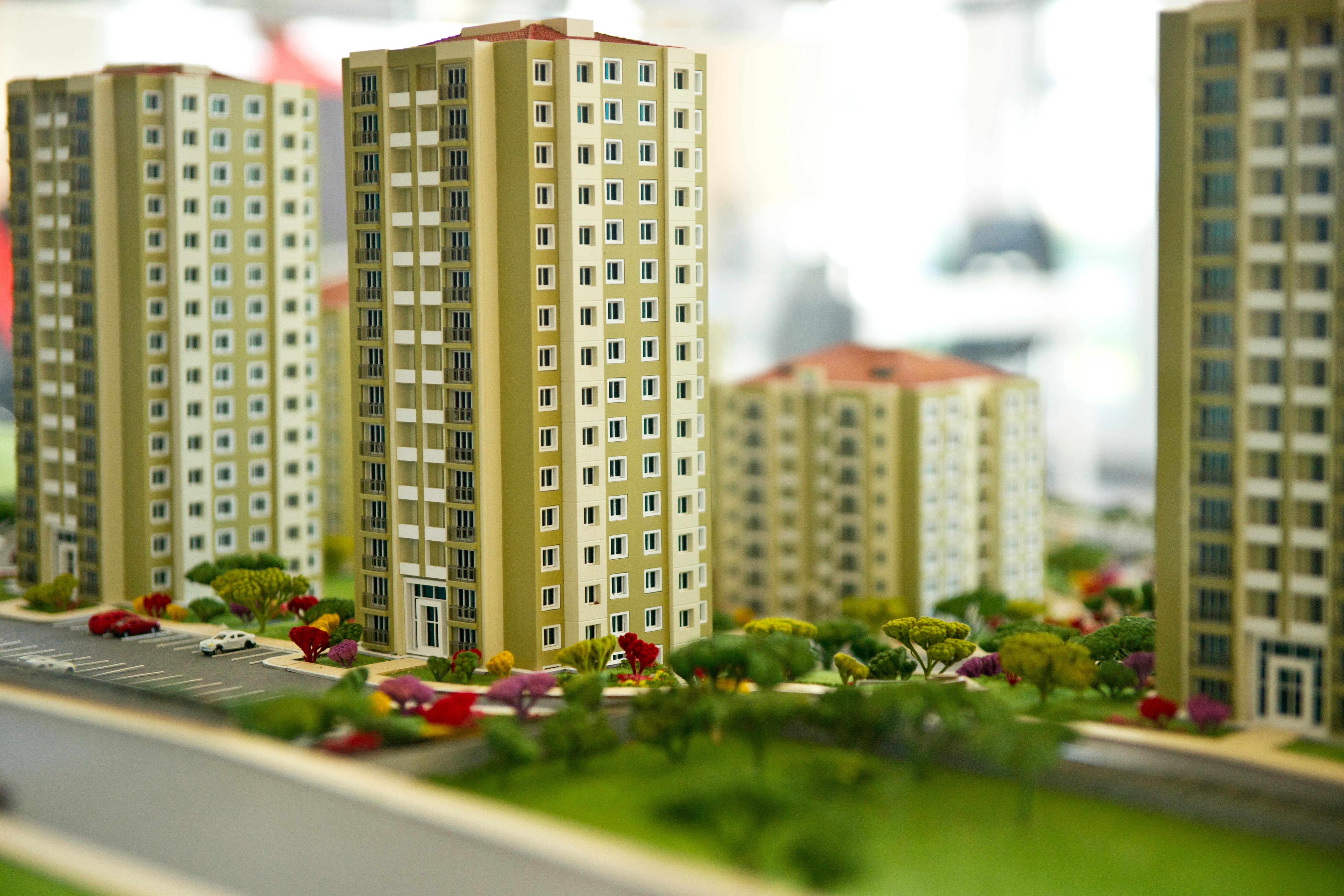 Modern residential building model