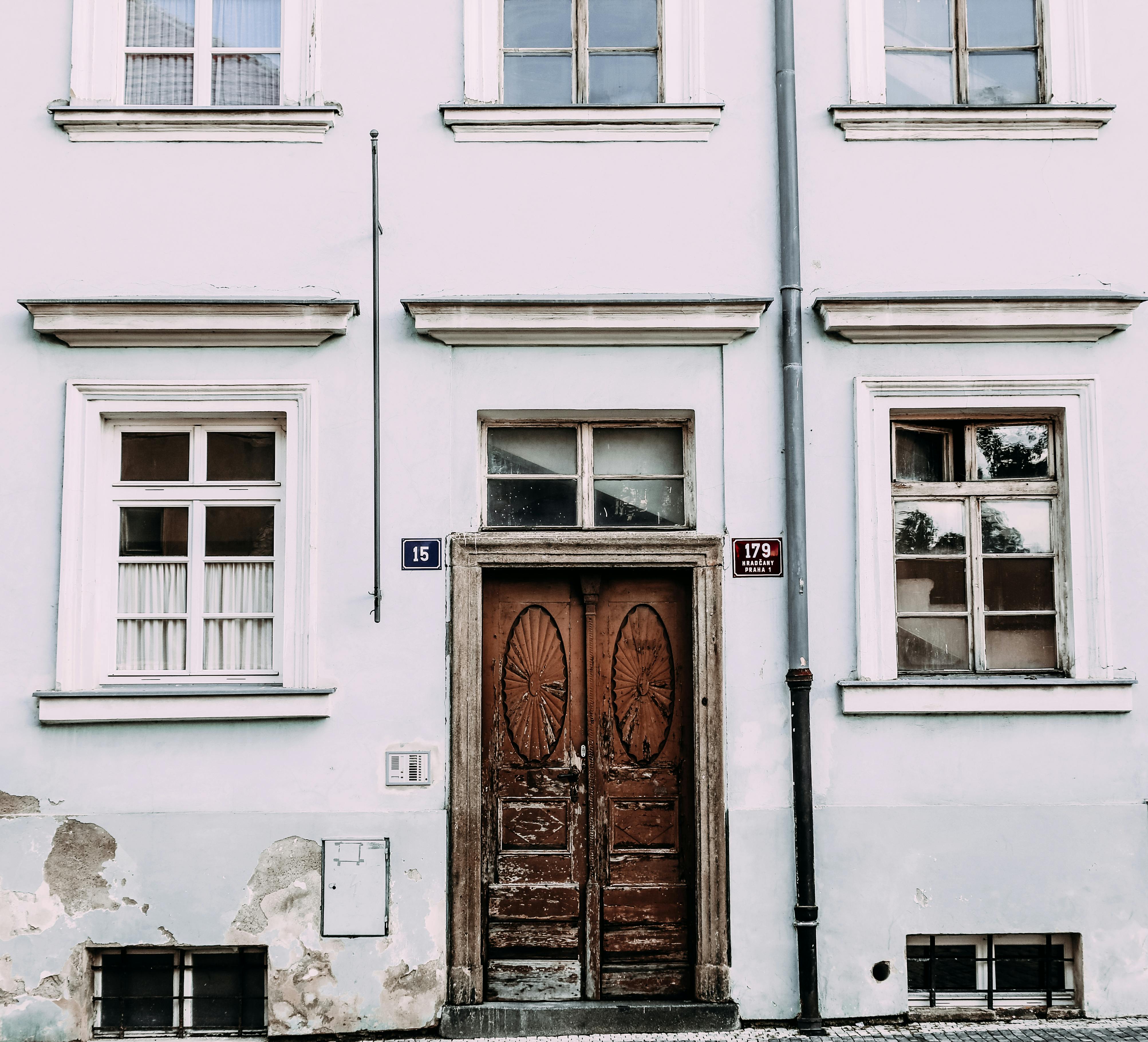 Weathered house exterior