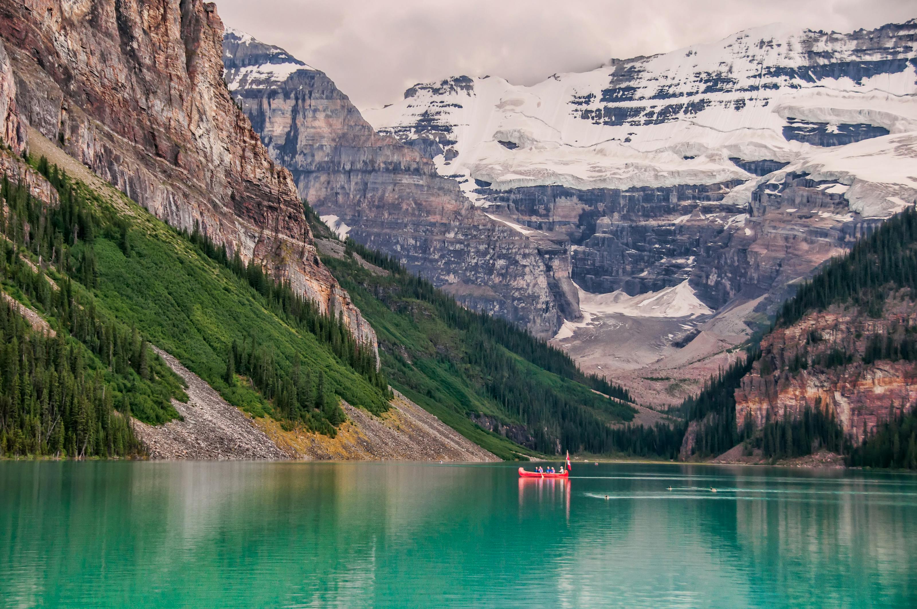 Canoeing at Lake Louise